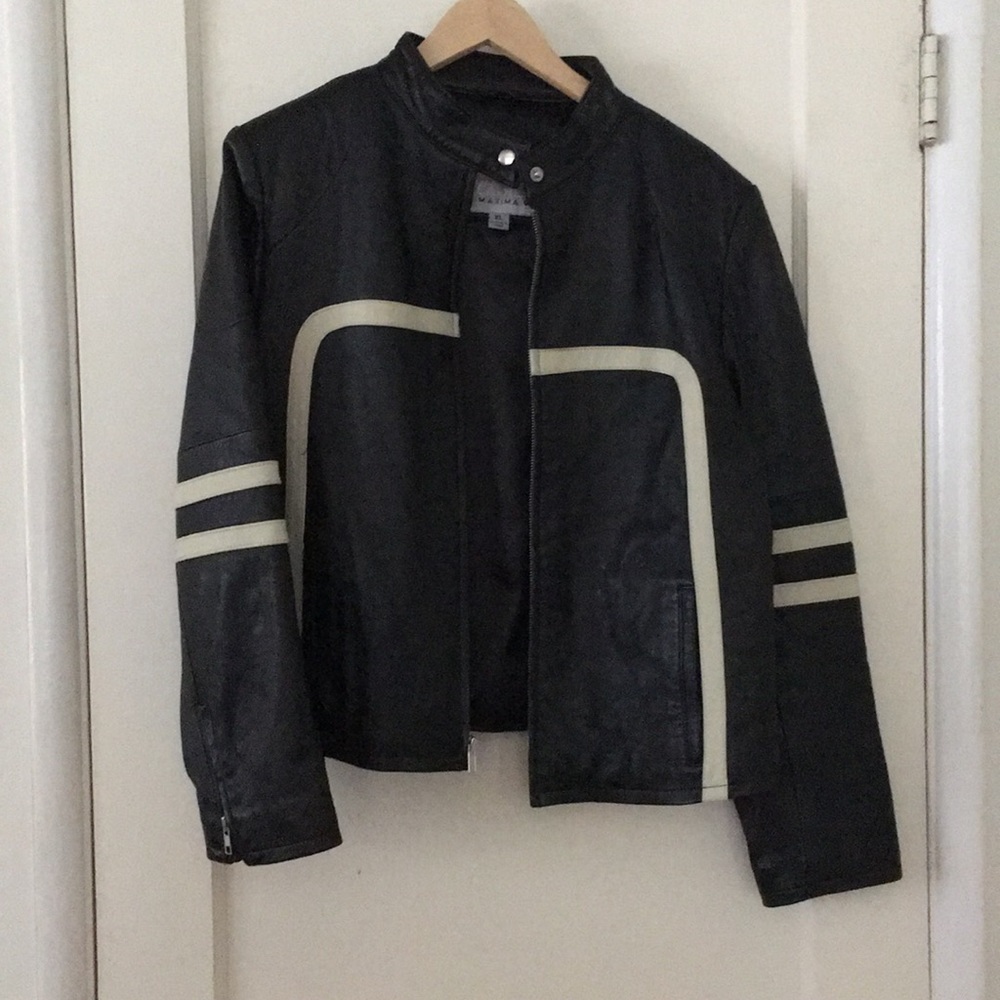 Black leather jacket